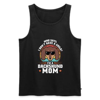 dackel Mama Dackel Haustiere Mutter Geschenk - Männer Premium Bio Tank Top - Schwarz - Vorne - Michal (187cm)