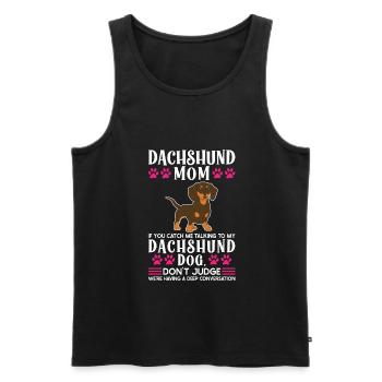dackel Mama Dackel Haustiere Mutter Geschenk - Männer Premium Bio Tank Top - Schwarz - Vorne - Michal (187cm)