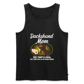 dackel Mama Dackel Haustiere Mutter Geschenk - Männer Premium Bio Tank Top - Schwarz - Vorne - Michal (187cm)