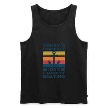 Captain Captains Boating Gift - Men's Premium Organic Tank Top - black - Front - Michal (187cm)