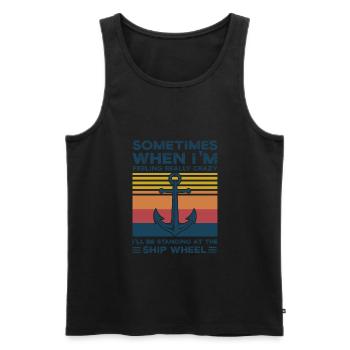Captain Captains Boating Gift - Men's Premium Organic Tank Top - black - Front - Michal (187cm)