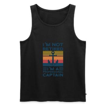 Captain Captains Boating Gift - Men's Premium Organic Tank Top - black - Front - Michal (187cm)