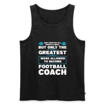 Coach Football Coach Football Game Gift - Men's Premium Organic Tank Top - black - Front - Michal (187cm)