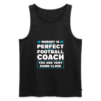 Coach Football Coach Football Game Gift - Men's Premium Organic Tank Top - black - Front - Michal (187cm)