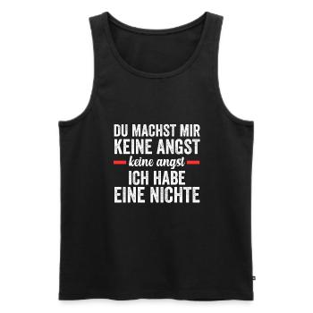 Onkel Nichte Onkels Geschenk - Männer Premium Bio Tank Top - Schwarz - Vorne - Michal (187cm)