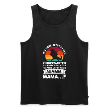 Kindergarten Einhorn Kita-Kind Geschenk - Männer Premium Bio Tank Top - Schwarz - Vorne - Michal (187cm)