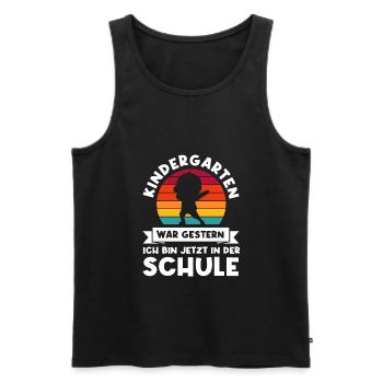Schulkind Dabbing Schulbeginn Geschenk - Männer Premium Bio Tank Top - Schwarz - Vorne - Michal (187cm)