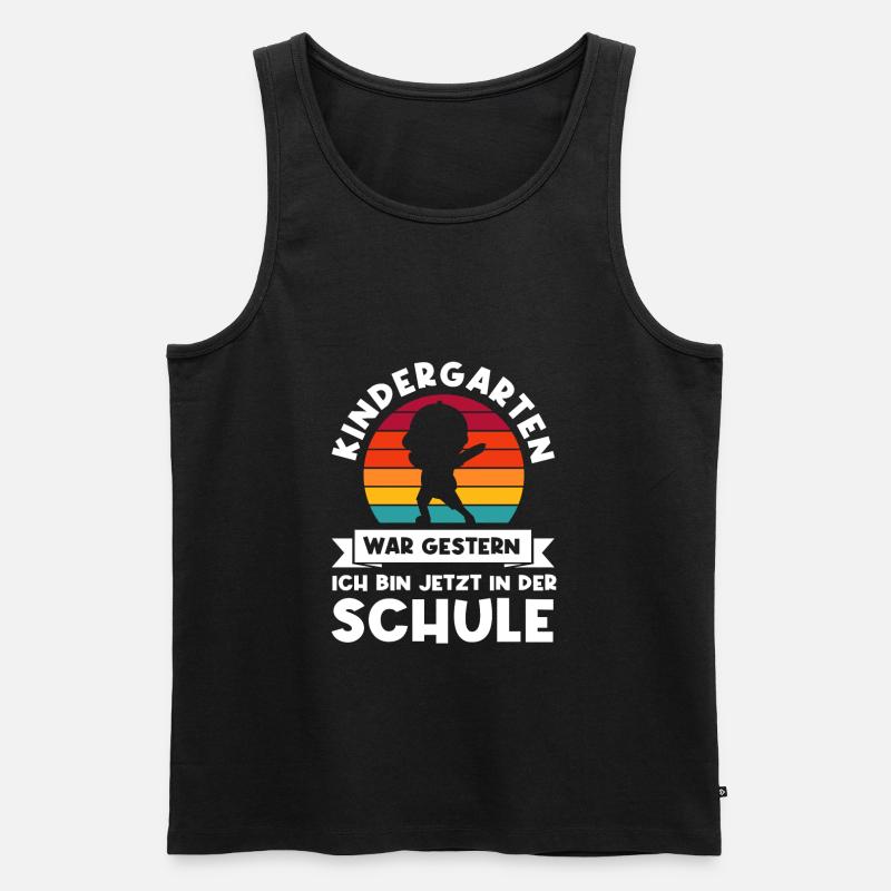 Schulkind Dabbing Schulbeginn Geschenk - Männer Premium Bio Tank Top - Schwarz