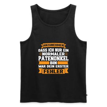 Patenonkel Pate Taufpate Geschenk - Männer Premium Bio Tank Top - Schwarz - Vorne - Michal (187cm)