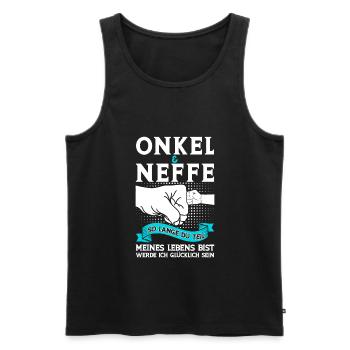 Onkel Neffe Onkels Geschenk - Männer Premium Bio Tank Top - Schwarz - Vorne - Michal (187cm)