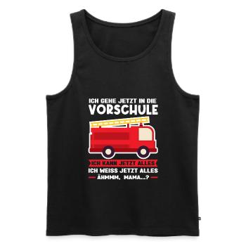 Vorschule Feuerwehr Vorschulkind Geschenk - Männer Premium Bio Tank Top - Schwarz - Vorne - AI Model Male 178 light (178cm)