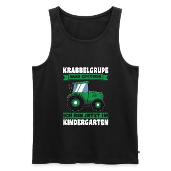 Kindergarten Traktor Kita-Kind Geschenk - Männer Premium Bio Tank Top - Schwarz - Vorne - Michal (187cm)