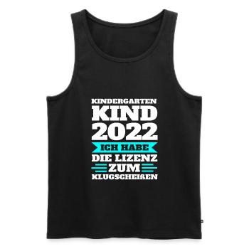 Kindergarten 2022 Kita Kindergartenkind 2022 - Männer Premium Bio Tank Top - Schwarz - Vorne - Michal (187cm)