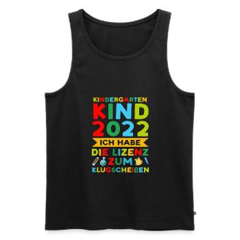 Kindergarten 2022 Kita Kindergartenanfänger - Männer Premium Bio Tank Top - Schwarz - Vorne - Michal (187cm)