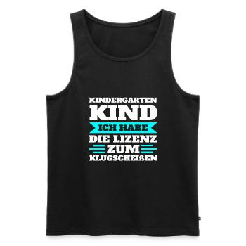 Kindergarten Kita Kindergartenkind Geschenk - Männer Premium Bio Tank Top - Schwarz - Vorne - Michal (187cm)