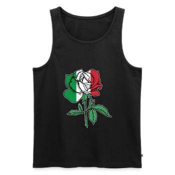 Drapeau Rose Mexicain Drapeau Cadeau - Débardeur bio Premium Homme - noir - Devant - AI Model Male 178 light (178cm)