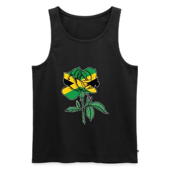 Flag Rose German German Flag Gift - Men's Premium Organic Tank Top - black - Front - AI Model Male 178 light (178cm)
