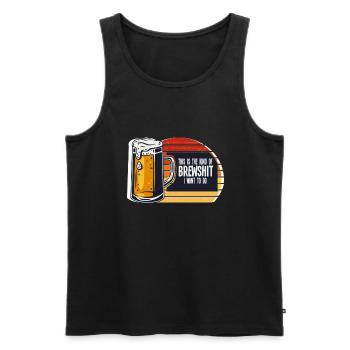 Brauerei Bier Geschenk - Männer Premium Bio Tank Top - Schwarz - Vorne - Michal (187cm)