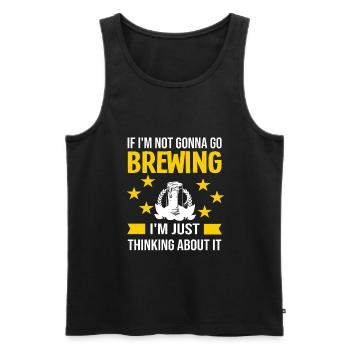 Brauerei Bier Geschenk - Männer Premium Bio Tank Top - Schwarz - Vorne - Michal (187cm)