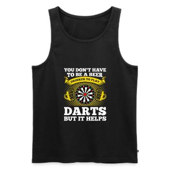 Darts Game Darts Player Gift - Men's Premium Organic Tank Top - black - Front - Michal (187cm)
