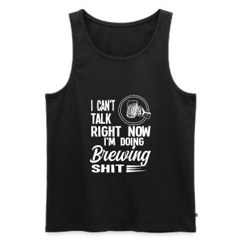 Brauerei Bier Geschenk - Männer Premium Bio Tank Top - Schwarz - Vorne - Michal (187cm)