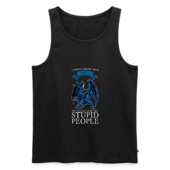 Dragon Dragon Mythical Creature Gift - Men's Premium Organic Tank Top - black - Front - AI Model Male 178 light (178cm)