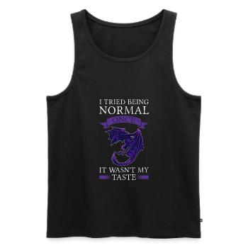 Dragon Dragon Mythical Creature Gift - Men's Premium Organic Tank Top - black - Front - AI Model Male 178 light (178cm)