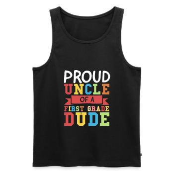 Graduation gift of the first class for the 1. - Men's Premium Organic Tank Top - black - Front - Michal (187cm)