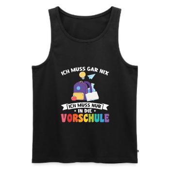 Vorschule Anfang Vorschulkind Geschenk - Männer Premium Bio Tank Top - Schwarz - Vorne - AI Model Male 178 light (178cm)