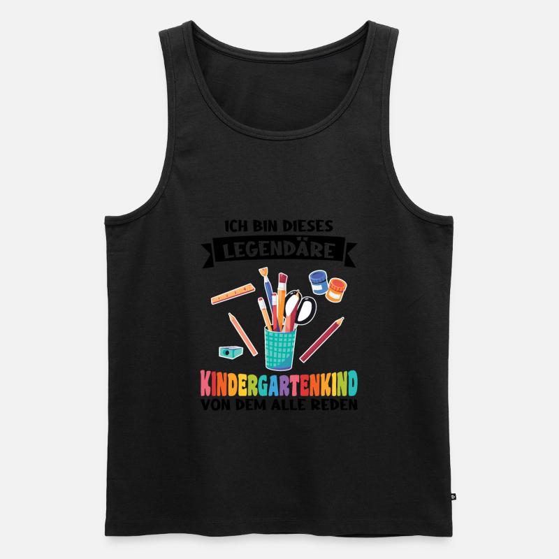 Kindergarten Anfang Kindergartenanfänger Geschenk - Männer Premium Bio Tank Top - Schwarz