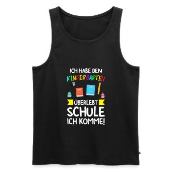 Kindergarten Abschluss Kita-Abgänger Geschenk - Männer Premium Bio Tank Top - Schwarz - Vorne - Michal (187cm)
