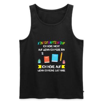 Kindergarten Anfang Kindergartenkind Geschenk - Männer Premium Bio Tank Top - Schwarz - Vorne - Michal (187cm)