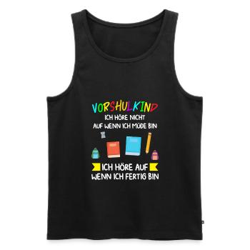Vorschule Anfang Vorschüler Geschenk - Männer Premium Bio Tank Top - Schwarz - Vorne - Michal (187cm)