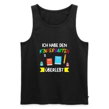 Kindergarten Abschluss Kindergartenkind Geschenk - Männer Premium Bio Tank Top - Schwarz - Vorne - Michal (187cm)