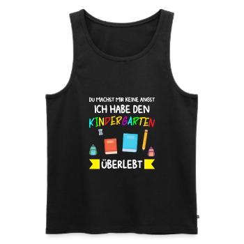Kindergarten Abschluss Kindergartenkind Geschenk - Männer Premium Bio Tank Top - Schwarz - Vorne - Michal (187cm)