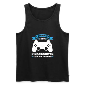 Kindergarten Gaming Kita-Kind Geschenk - Männer Premium Bio Tank Top - Schwarz - Vorne - Michal (187cm)