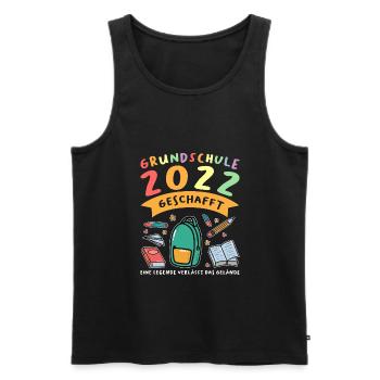 Grundschule 2022 Abschluss Grundschule Abschluss 2 - Männer Premium Bio Tank Top - Schwarz - Vorne - Michal (187cm)