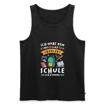 Kindergarten Abschluss Kindergarten Abschluss Gesc - Männer Premium Bio Tank Top - Schwarz - Vorne - Michal (187cm)