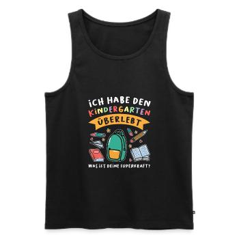 Kindergarten Abschluss Kindergartenkind Geschenk - Männer Premium Bio Tank Top - Schwarz - Vorne - Michal (187cm)