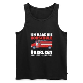 Vorschule Feuerwehr Vorschule Abschluss Geschenk - Männer Premium Bio Tank Top - Schwarz - Vorne - Michal (187cm)