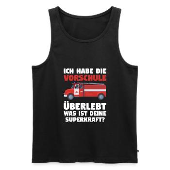 Vorschule Feuerwehr Vorschule Abschluss Geschenk - Männer Premium Bio Tank Top - Schwarz - Vorne - Michal (187cm)