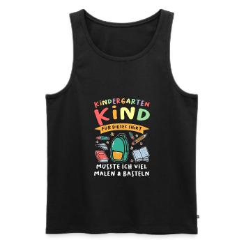 Kindergarten Anfang Kindergartenkind Geschenk - Männer Premium Bio Tank Top - Schwarz - Vorne - Michal (187cm)