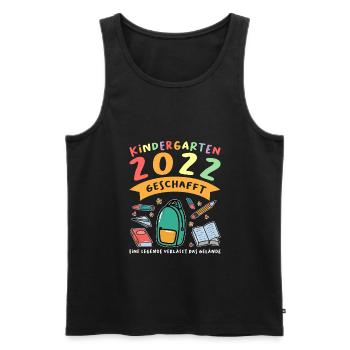 Kindergarten 2022 Abschluss Kindergarten Abschluss - Männer Premium Bio Tank Top - Schwarz - Vorne - Michal (187cm)