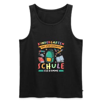 Kindergarten Abschluss Kindergarten Abschluss Gesc - Männer Premium Bio Tank Top - Schwarz - Vorne - Michal (187cm)
