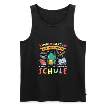 Kindergarten Abschluss Kindergarten Abschluss Gesc - Männer Premium Bio Tank Top - Schwarz - Vorne - Michal (187cm)
