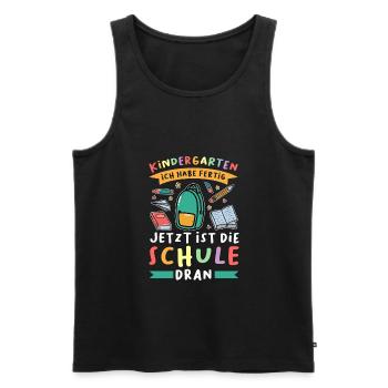 Kindergarten Abschluss Kindergartenkind Geschenk - Männer Premium Bio Tank Top - Schwarz - Vorne - Michal (187cm)