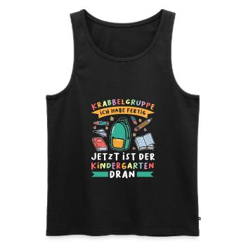 Kindergarten Anfang Kindergartenkind Geschenk - Männer Premium Bio Tank Top - Schwarz - Vorne - Michal (187cm)