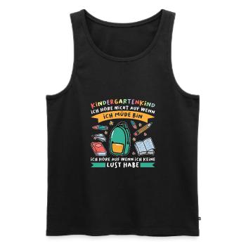 Kindergarten Anfang Kindergartenkind Geschenk - Männer Premium Bio Tank Top - Schwarz - Vorne - Michal (187cm)