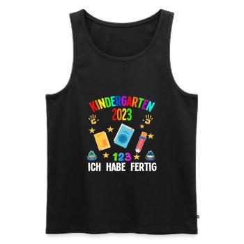 Kindergarten 2023 Abschluss Kita-Abschluss 2023 Ge - Männer Premium Bio Tank Top - Schwarz - Vorne - Michal (187cm)
