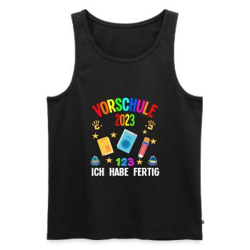 Vorschule 2023 Abschluss Vorschüler Geschenk - Männer Premium Bio Tank Top - Schwarz - Vorne - Michal (187cm)